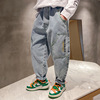 Children's clothing 2021 spring and autumn new pattern Boy Jeans Korean Edition CUHK handsome boy leisure time Western style cowboy trousers