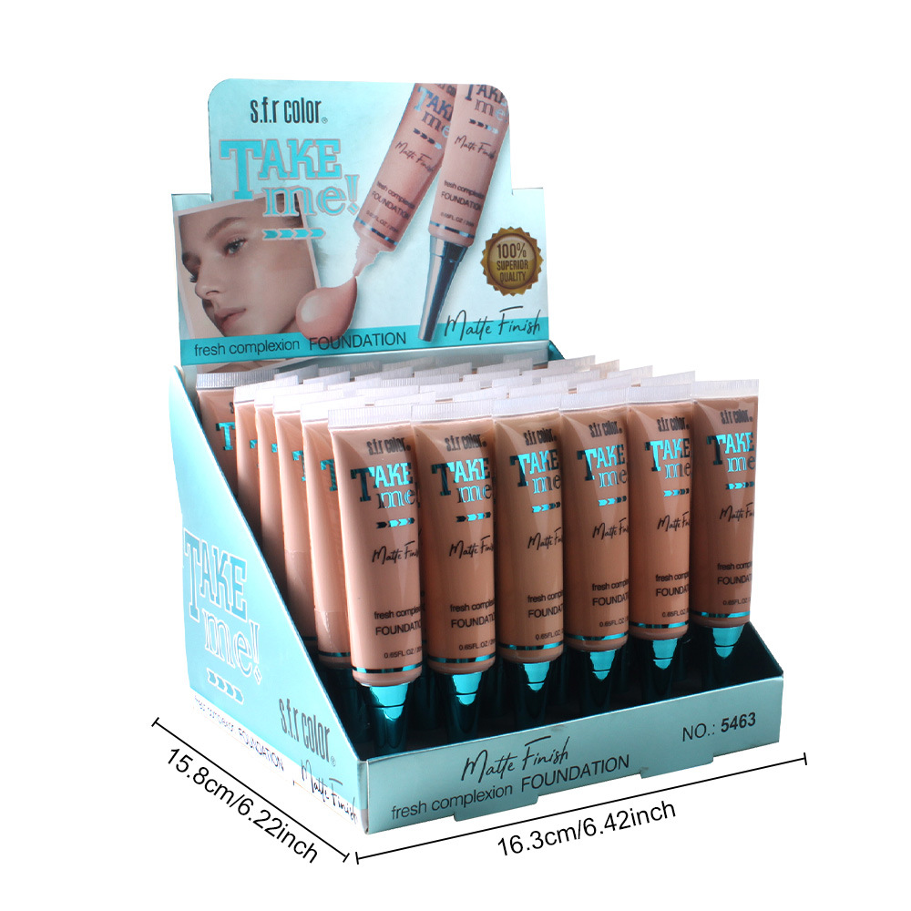 Fábrica personalizada directa s.f.r color mate impermeable a prueba de sudor maquillaje no es fácil quitar el maquillaje base líquida manguera