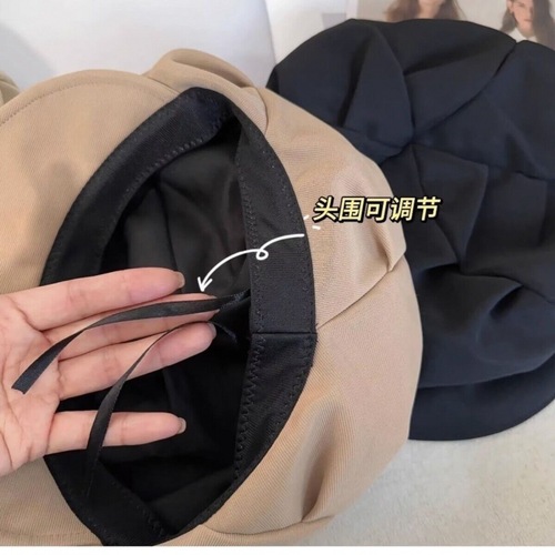 Folded Cloud Girl  Korean Style Octagonal Hat Large Brim Face Revealing Fashion Personality Uncommon Beret