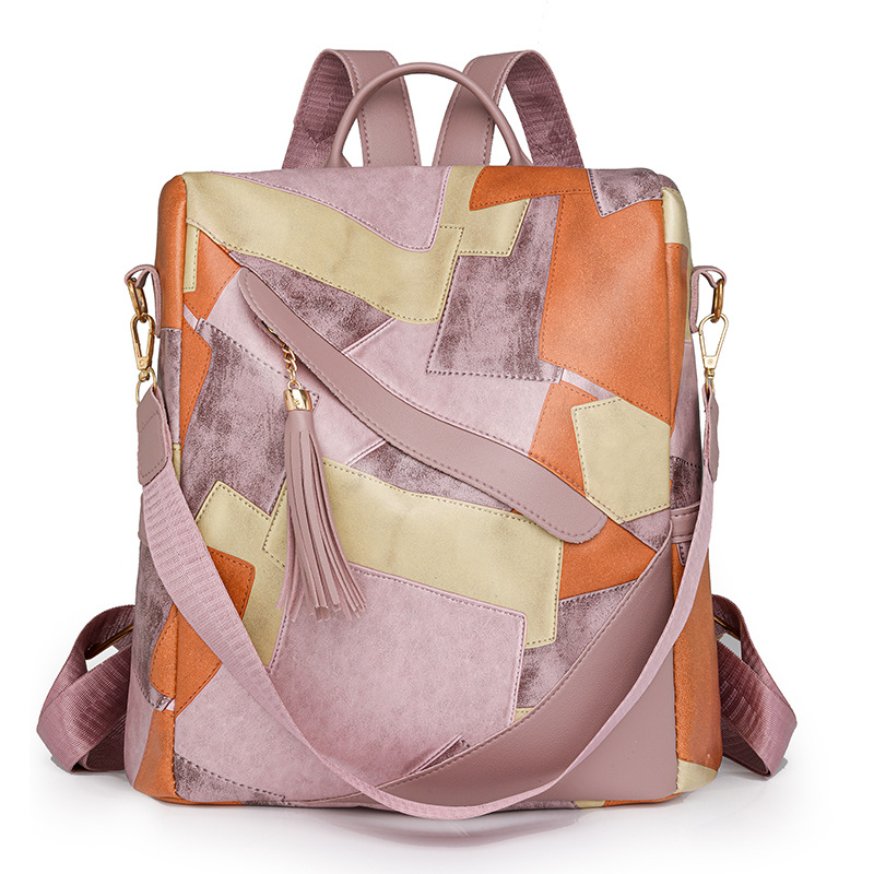 Mochila antirrobo retro europea y americana de nueva moda transfronteriza Mochila multifuncional al aire libre simple urbana femenina