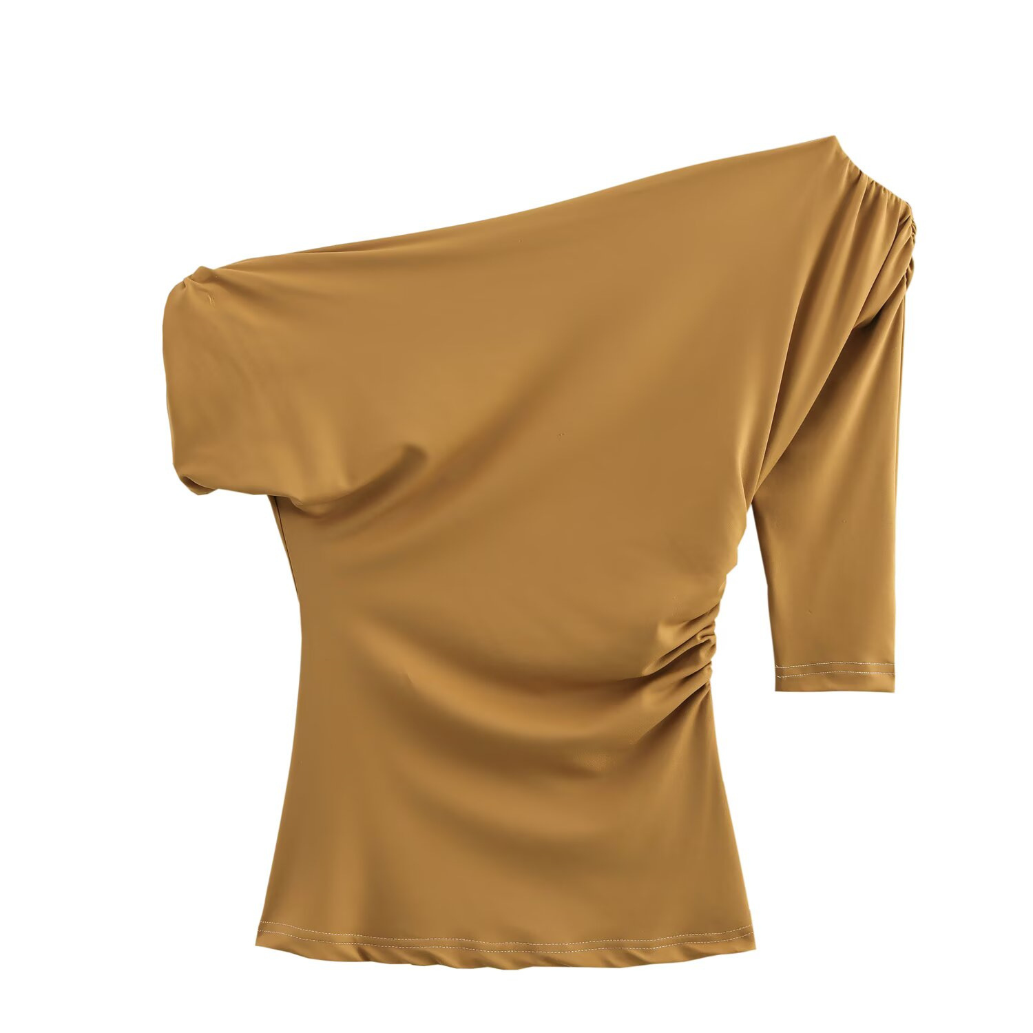 Women's Asymmetrical Nylon Top Spring New Arrival American Fashionable Versatile Design_ecoleips.com
