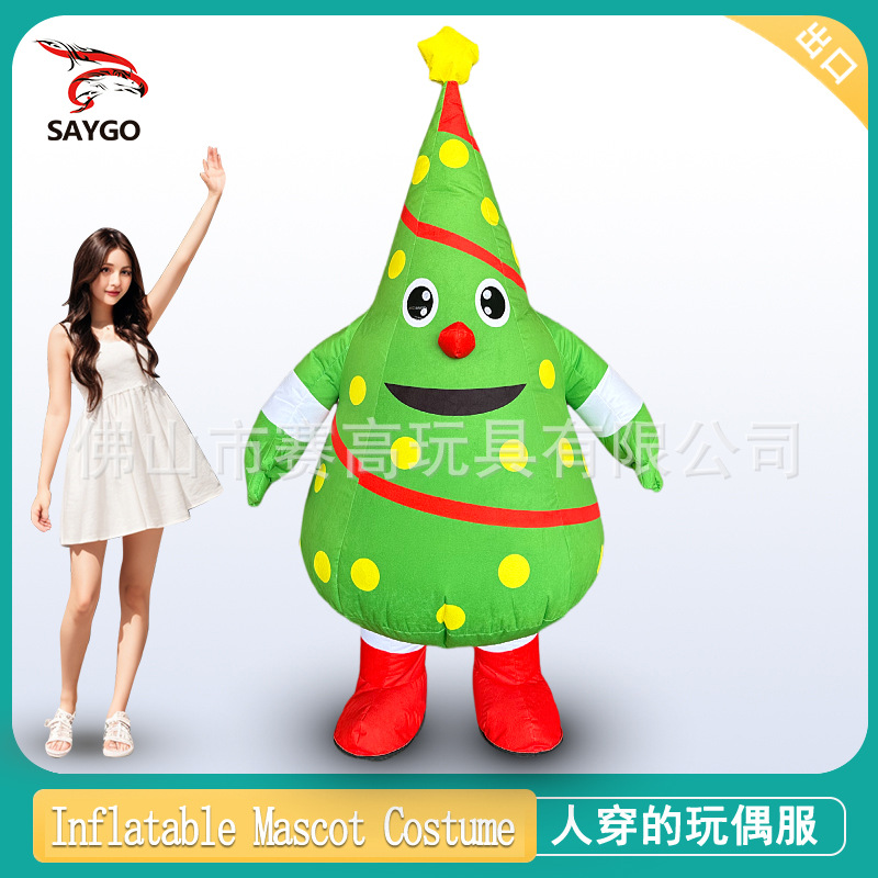 Papá Noel muñeco de nieve traje de muñeca inflable traje de muñeca festival de Navidad renos Christmas clothes