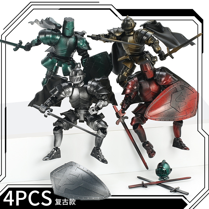 工厂定制中世纪人偶战士第五代玩具机器人偶关节可动玩偶摆件创意