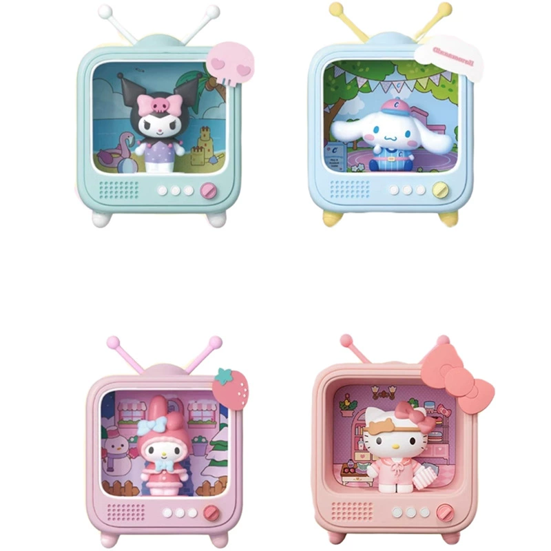 Настоящий Wolf Bowang/Семья Sanrio серия телеканалов светящиеся украшения слепая коробка Большой ушастый собака Кэти кот