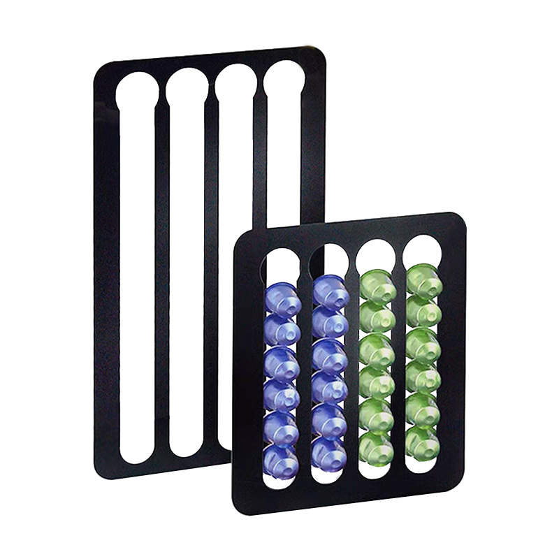 Estante de almacenamiento de cápsulas de metal para el hogar, gabinete de cocina sin perforación, azulejos, soporte de almacenamiento de cápsulas de pared de restaurante