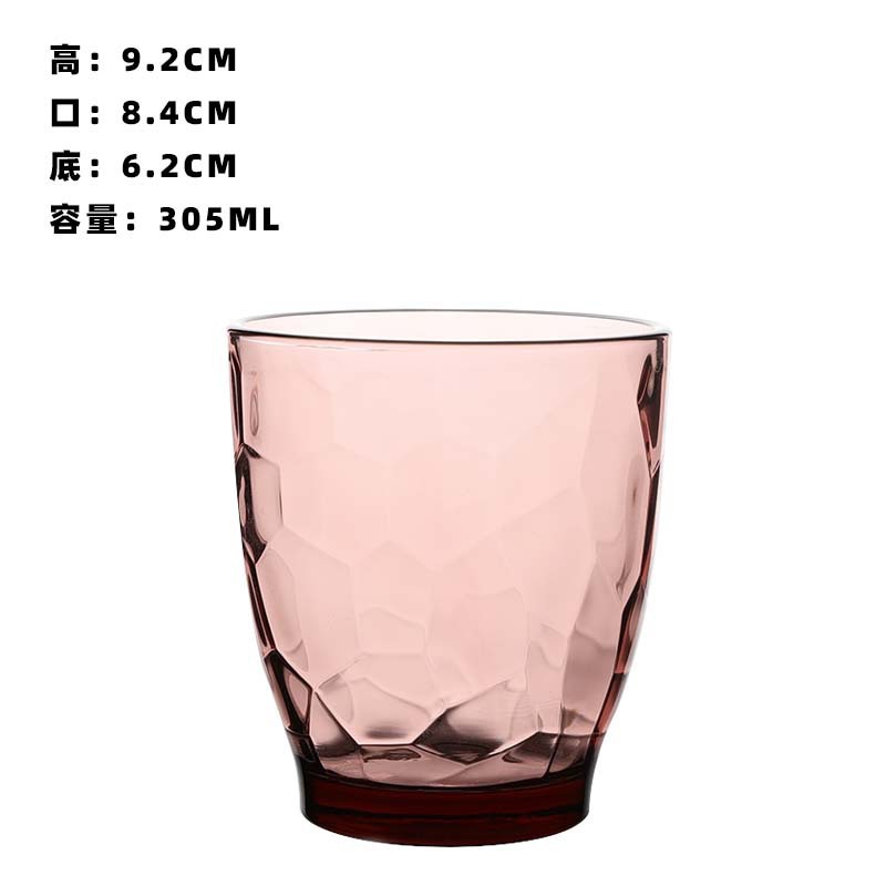 Tazas de vidrio temperado restaurantes de alta calidad tazas de agua de burbujas coloridas tazas de enjuague bucal de diamante tazas de agua gruesas a alta temperatura