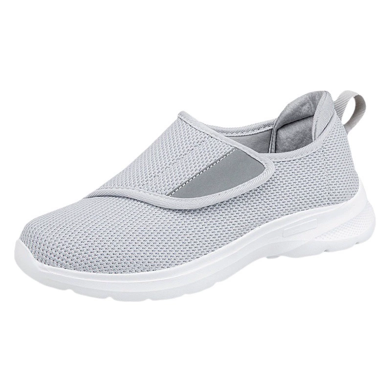 Обувь на липучке для пожилых ног с широким подступенком мужские и женские осенние кроссовки среднего и пожилого возраста прогулочная обувь с мягкой подошвой трансграничная больших размеров