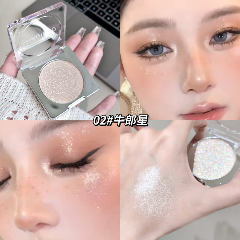 SHAQINUO オーロラ ファンタジー ダイヤモンド ハイライト パウダー ナチュラル パール光沢 ブライトニング メイク落ちしにくい 毎日の学生パーティー メイクアップ 国産品|undefined