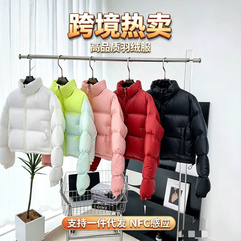 Cross-border Putian North Face Down Jacket 1984 Kendall Short Thick Stand Collar Women's Winter Trendy Down Coat