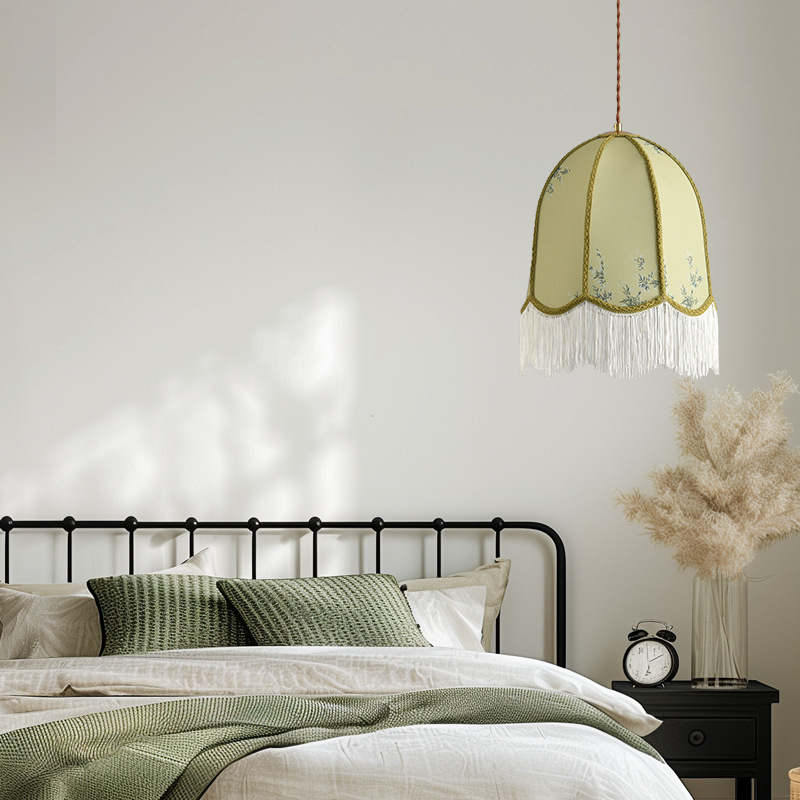 Lámpara del restaurante chino estilo nacional estilo nuevo tela retro sala de estar dormitorio sala de té bar lámpara de atmósfera lámpara decorativa