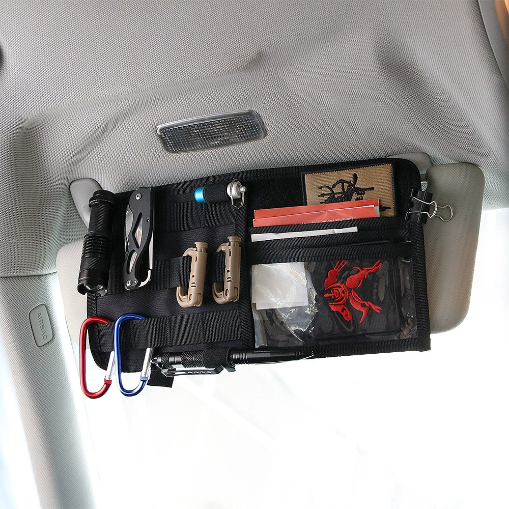 Тактический модуль MOLLE для хранения документов, чеков, подвесной на солнцезащитный козырек автомобиля, для водительских прав, мелочи и других предметов