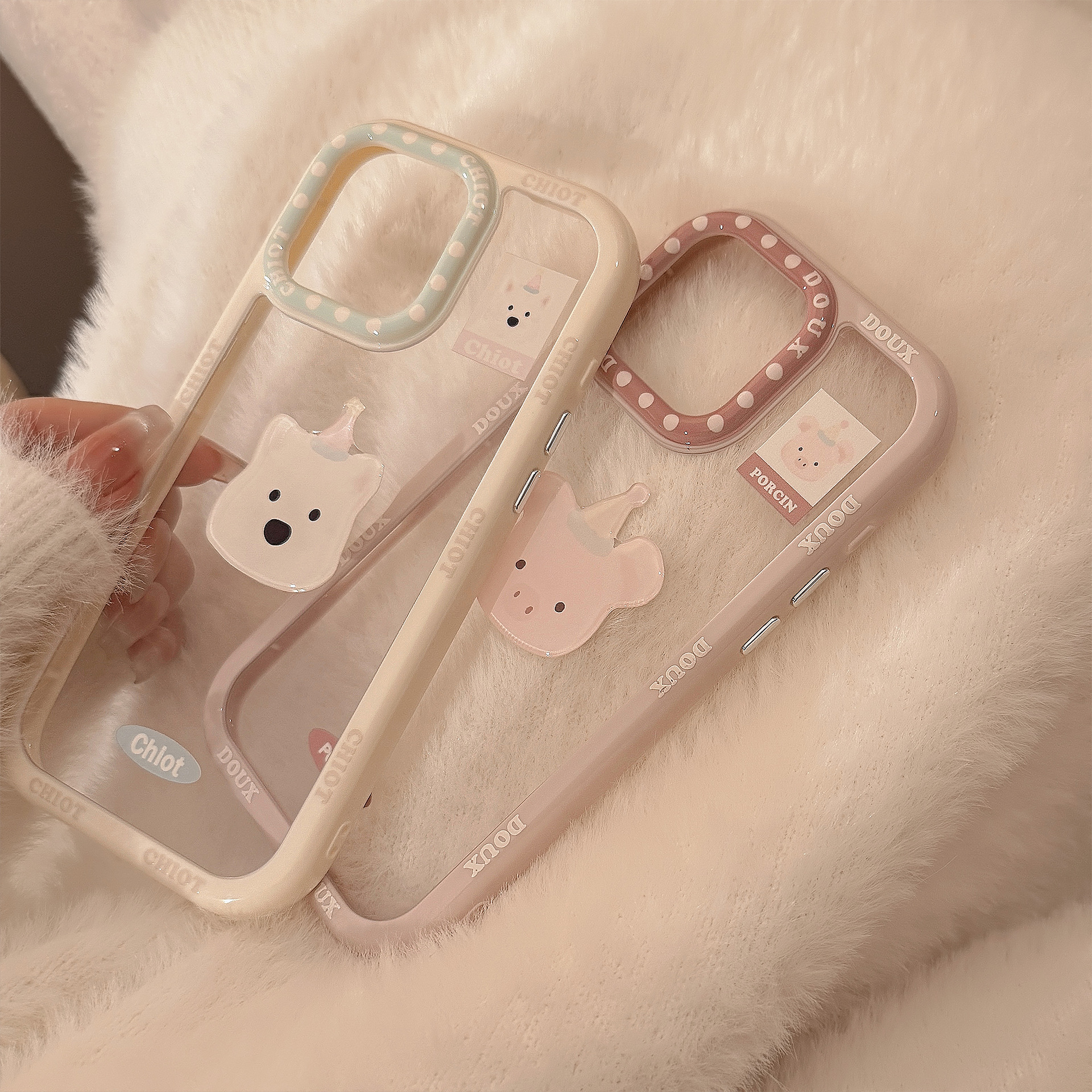 Funda para Teléfono iPhone 16 con Avatar de Animal Adorable, Compatible con Apple 15, 17 Pro Max, Acrílico 13