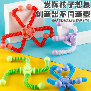 Variable telescopic tube fun decompression toy finger gyro cross-border toys wholesale rotating variable telescopic gyro