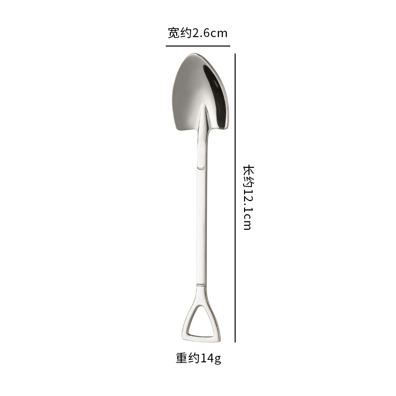 Creativo 304 de acero inoxidable sandía pala cuchara Internet celebridad mini hierro cuchara helado pala tenedor traje trabajador pala