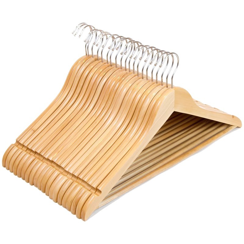 percha de madera percha de ropa de madera para el hogar percha de ropa de madera sólida percha de ropa de madera antideslizante tienda de ropa percha de ropa armario soporte
