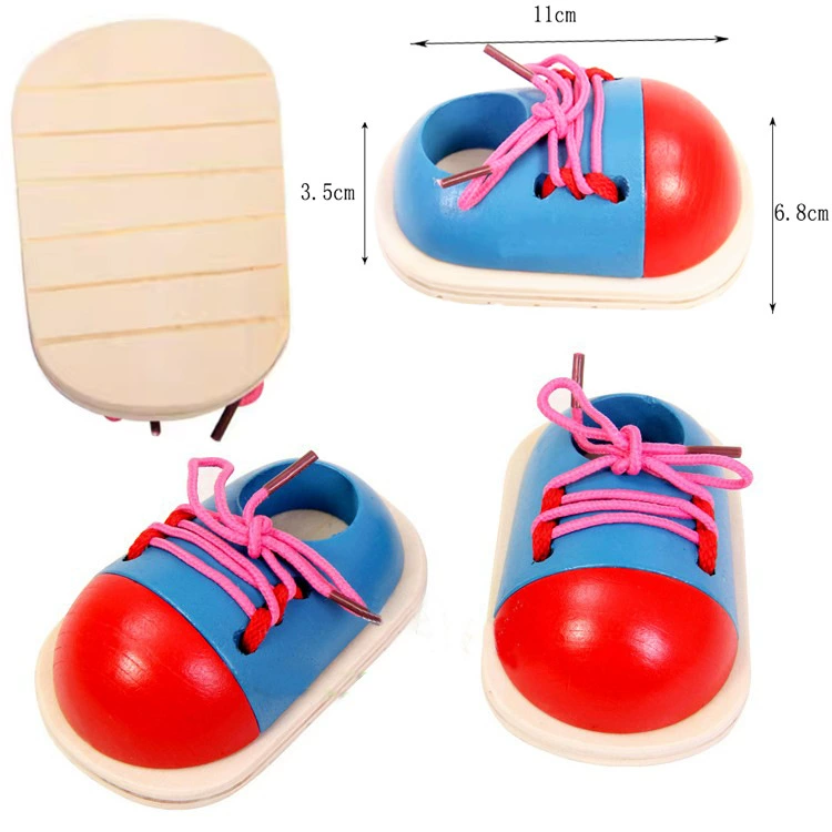 Children's teaching aids for kindergarten for elementary school students, intellectual teaching toy, shoelaces, early education, Birthday gift