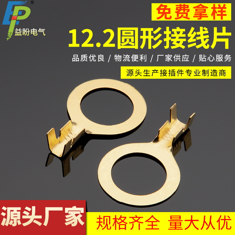 12.2圆形接线片  12.2圆形接线端子接地片 M12接线片DJ4311-12.2A