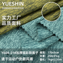 加厚阳离子拉架莱卡布涤氨汗布赤离子拉架单面布牛奶丝阳离子面料