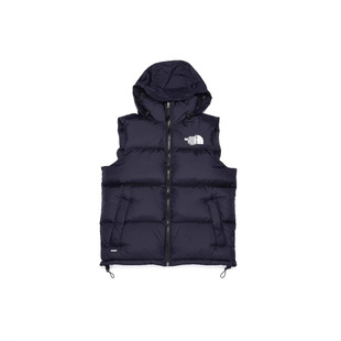 Cross-Border Autumn and Winter New High Version American Style 96 Embroidered Hooded Vest Cotton Coat Loose Fashion Sleeveless Vest