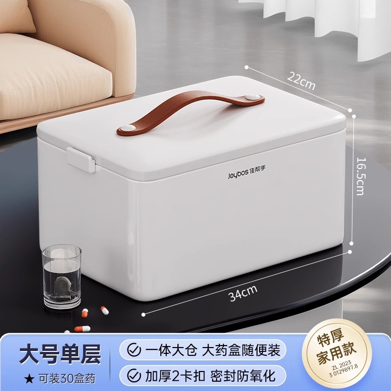 Caja médica, caja grande para almacenamiento de medicamentos, caja médica multicapa para uso doméstico, caja pequeña para clasificar medicamentos.