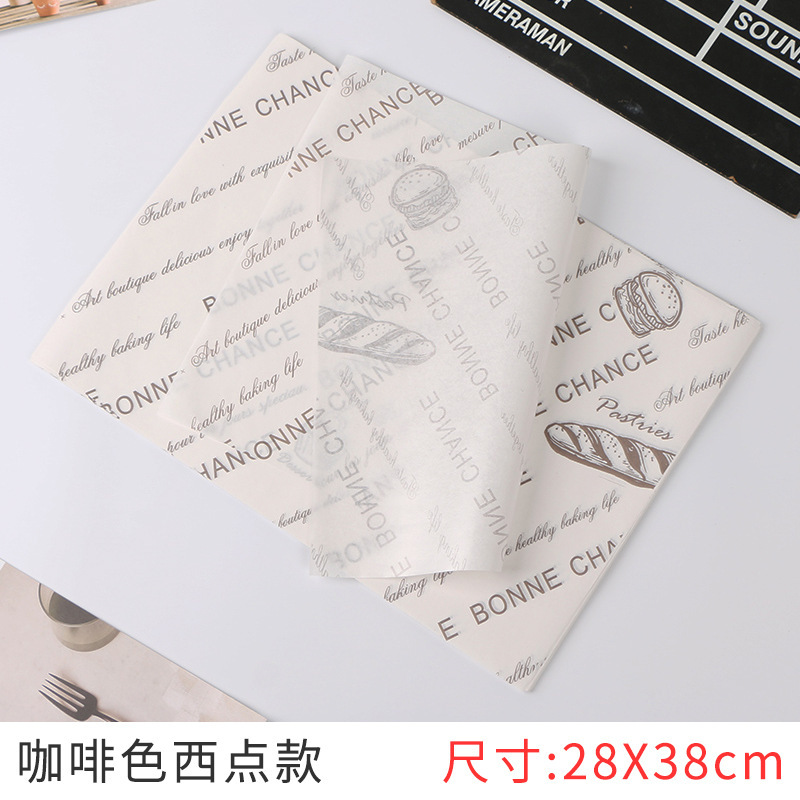 En stock suministro de pastel rollo de papel a prueba de aceite recubierto bandeja de pastelería papel de placa de embalaje para hornear papel de hamburguesa 100 hojas/pieza