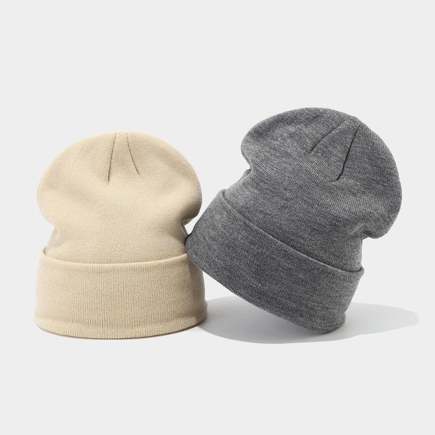 Coreano de alta elasticidad, gorra de lana simple, gorra de punto caliente, gorra de estilo japonés de color sólido sin bordes para hombres y mujeres
