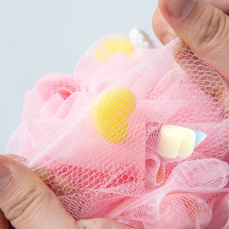 Bath ball flower sponge bath ball ultra-soft bar cute non-dispersing cleaning scrub bath accessory wholesale