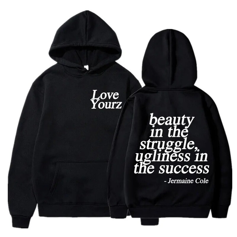 J Cole Dreamville Love Yourz Lyrics 2025 Autumn and Winter 100% Cotton Printed Sweater Sweater