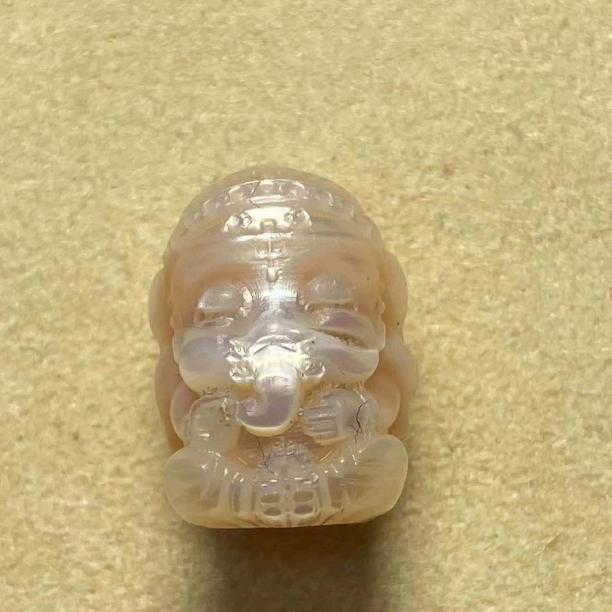 Резьба по жемчугу жемчужный слон Бог ребенок натуральный пресноводный жемчуг 108 бусины Будды жемчужная резьба аксессуары Wenwan