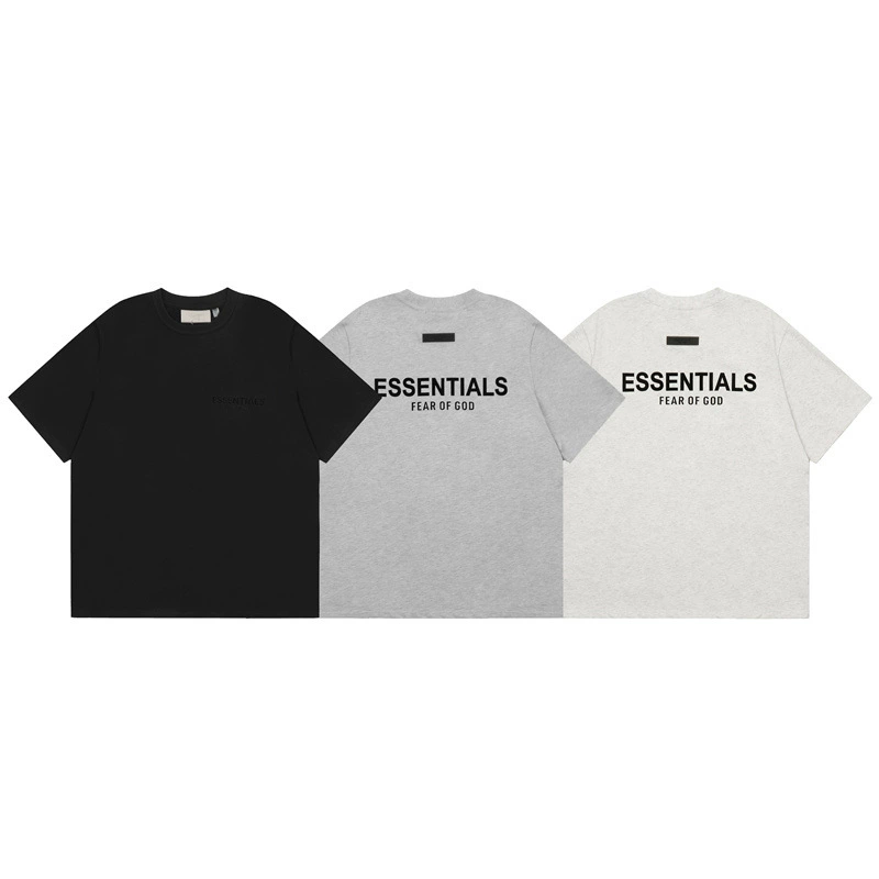 Модная брендовая многострочная футболка с короткими рукавами и буквами FOG, американская уличная свободная футболка с половиной рукавов для мужчин и женщин