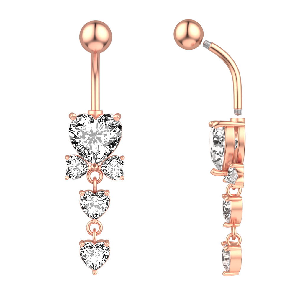 Bauchnabelpiercing Mit Stern Und Zirkon Bauchnabelschmuck_voghion.com