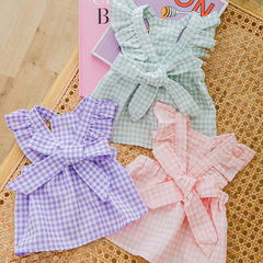 Pet Dress Spring Summer Thin Cat Strap Dress Summer Teddy Bichon Dress Small Puppy Dog Clothes