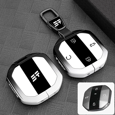 Static Rod/Key Bag Case Traveler New Free Rider - exclusively-for-jietu-gradient-black-and-white-whiteblack-metal-buckle