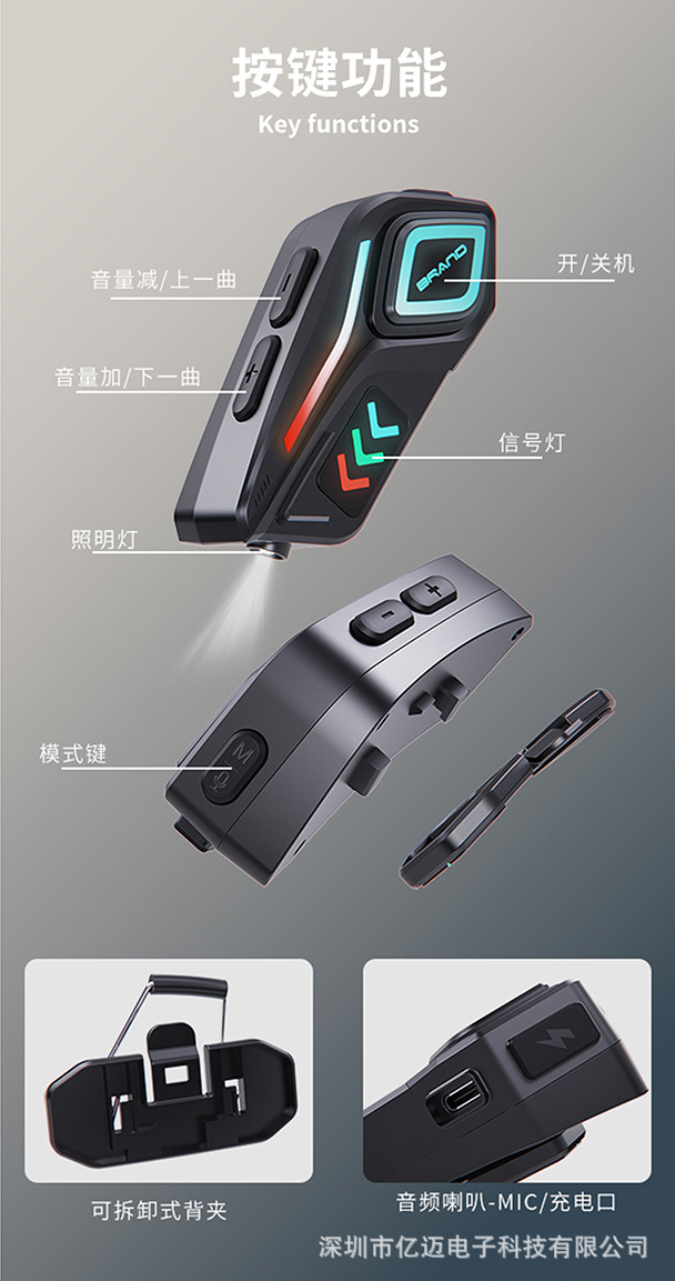 2025 Cross-Border New Model Private Model Helmet Bluetooth Headset with Rgb Colorful Lights and Heavy Bass, Suitable for Various Rgb Lights