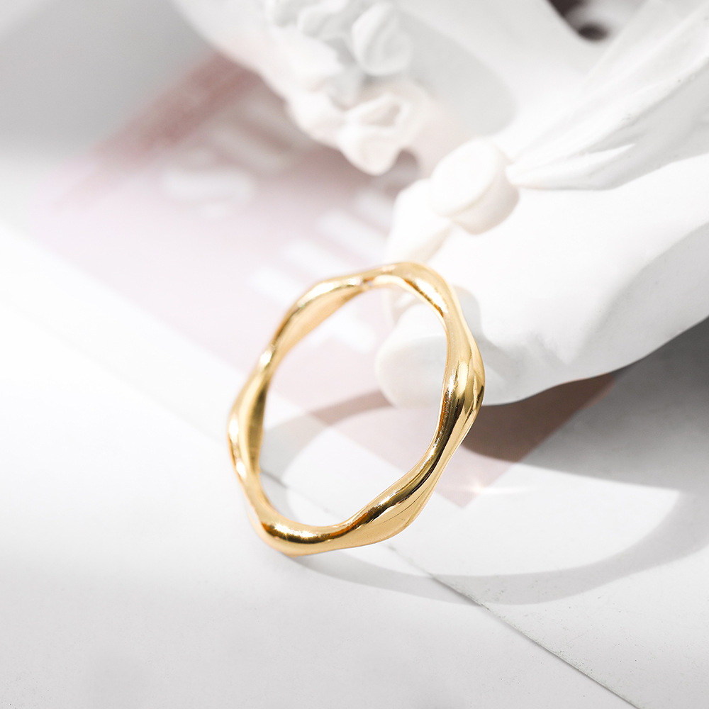 Glossy Irregular Geometric Ring display picture 8