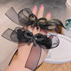 French Small fragrant wind The large intestine bow Ribbon Tousheng Hair tie Rope new pattern organza Hairpin