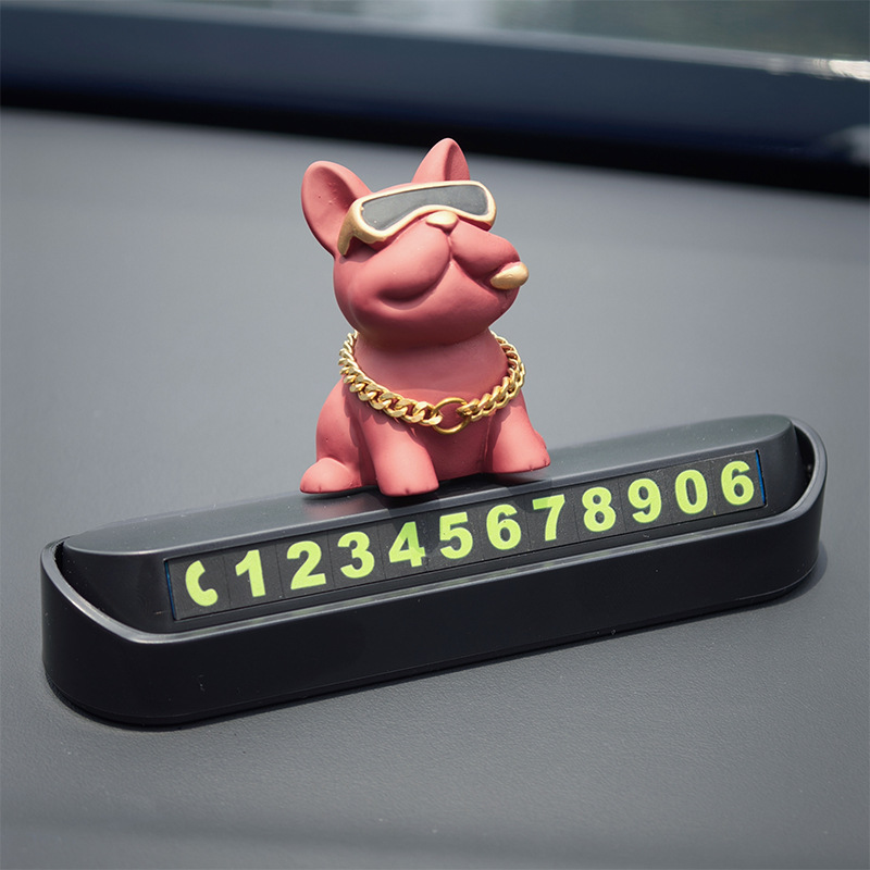 Car Temporary Parking Number Plate, Vehicle-Mounted 3D Moving Phone Number Plate, Personalized Creative High-End Interior Decoration