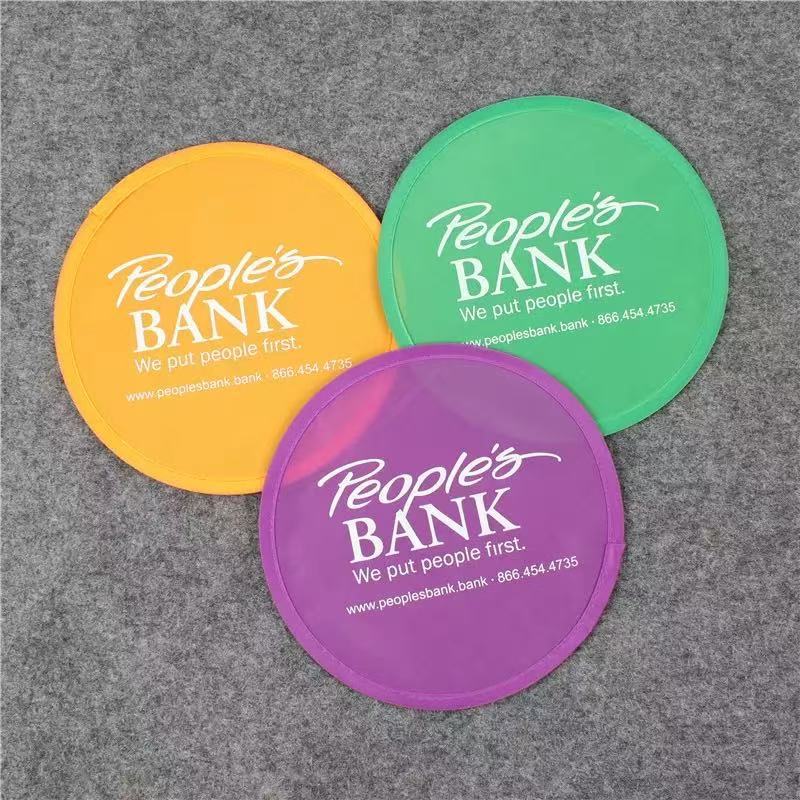 Abanico Plegable Tipo Disco Volador de Poliéster Portátil Personalizable para Regalos Publicitarios