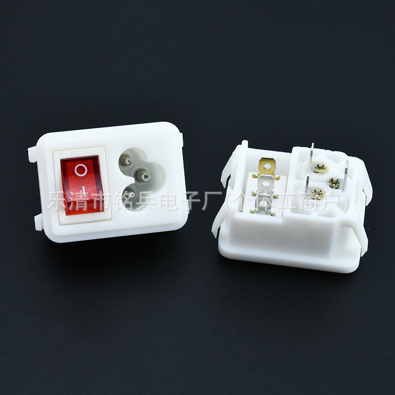 CE认证医疗器械插座 C14品字三针AC电源插座 3PIN 断熔器器具插座