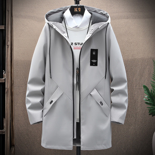 Spring Summer New Long-Sleeve Jacket Men Fashion Hooded Outerwear Leisure Windbreaker Men Wholesale
