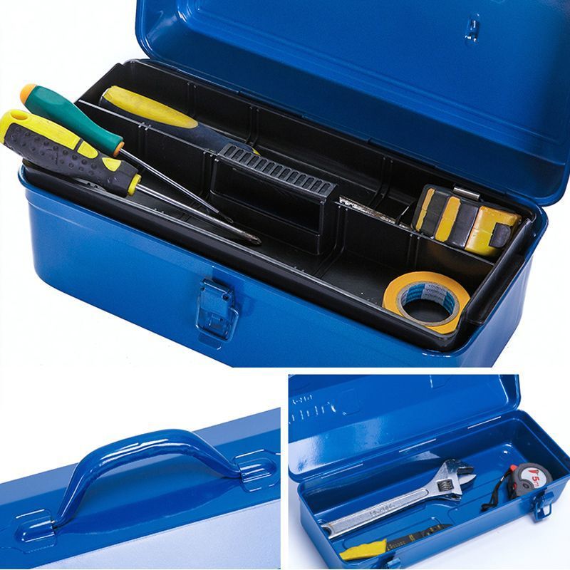 Iron Toolbox Thickened Storage Box Car Household Iron Box Auto Repair Metal Hardware Truck with Lock Maintenance small size