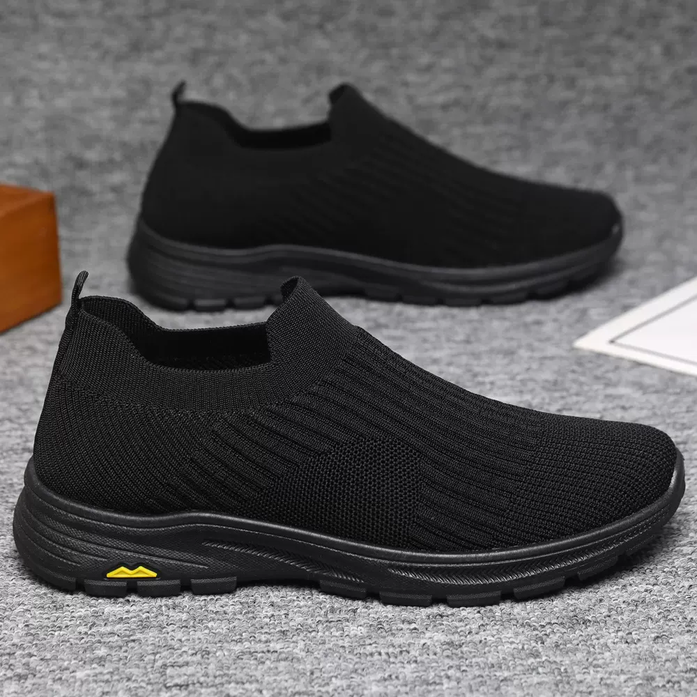 飞织网面透气单鞋夏季新款软底舒适休闲鞋子一脚蹬户外运动鞋跨境