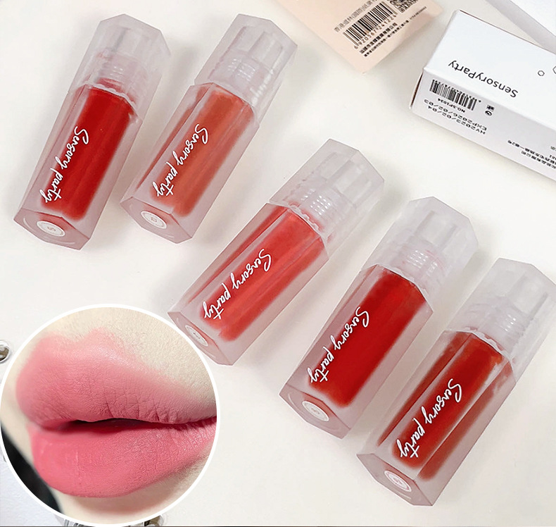 Sensory Party Matte velvet lip gloss, matte and white lip paste, not easy to stick, affordable for students, cross-border from Southeast Asia undefined