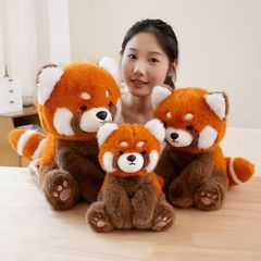 小浣熊玩偶公仔毛绒玩具坐姿獾小熊猫陪睡布娃娃儿童安抚生日礼物