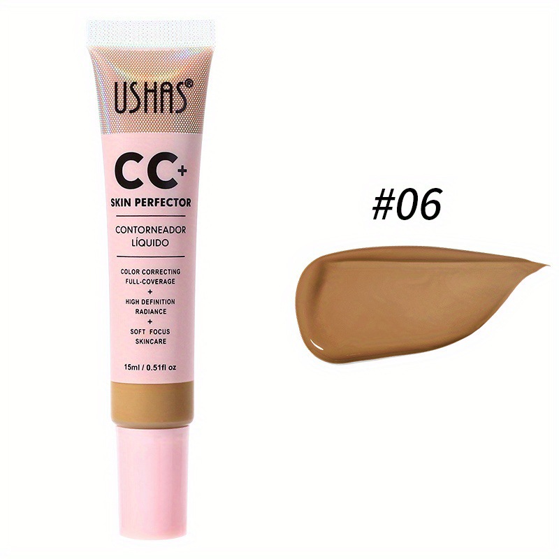USHAS Cross-border 6 colores corrector hidratante e ilumina el tono de la piel de larga duración sin maquillaje base líquida impermeable corrector aislado
