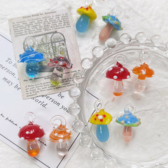 かわいいins波点キノコ灯工瑠璃ペンダントdiy手作りブレスレットネックレスビーズアクセサリー材料