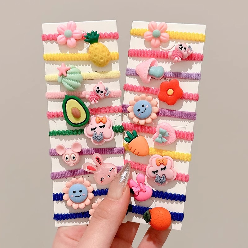 Gomas para el pelo de niños, cintas para el pelo lindas, alta elasticidad, no daña el cabello, bandas elásticas para recoger el pelo, anillos de toalla, gomas para el pelo de bebé, lotes de gomas para el pelo de niños