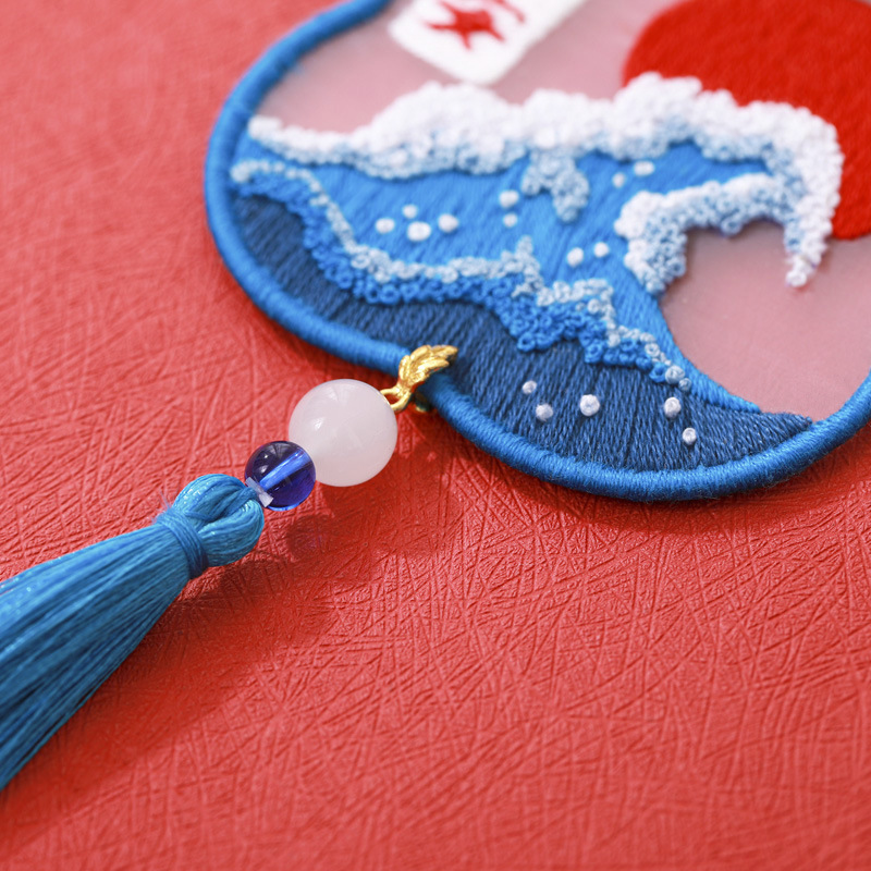 DIY bordado hecho a mano material paquete coche colgante seguro flor estilo antiguo creativo marcador bordado kit regalo auto-bordado