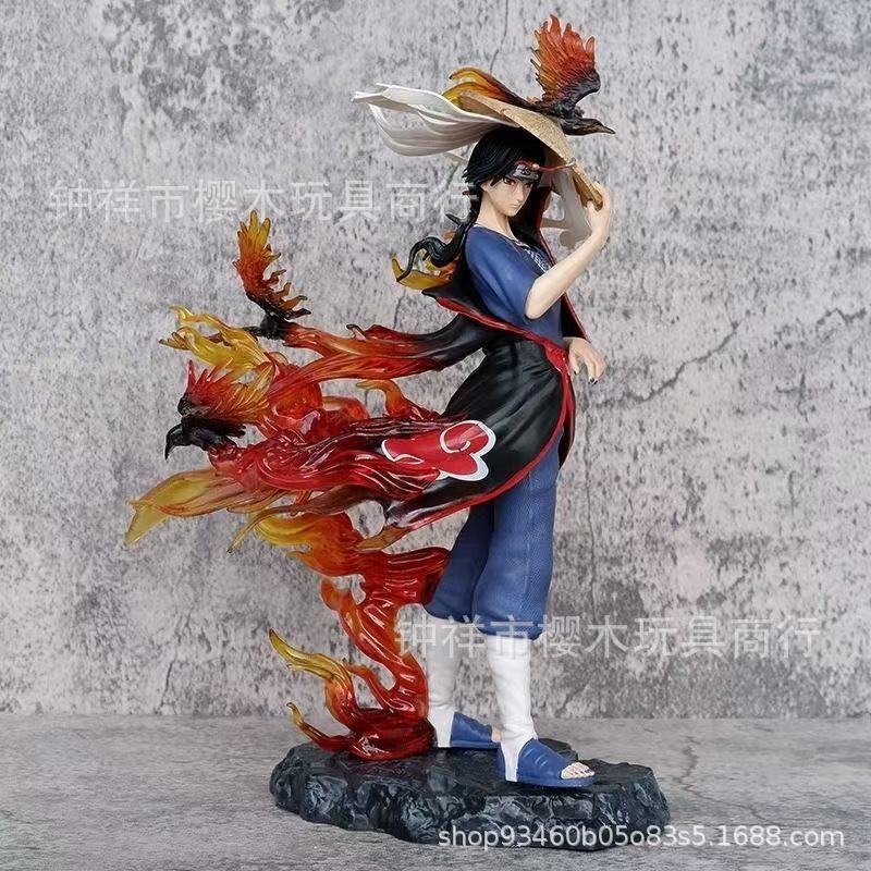 Naruto Series Mrj Uchiha Itachi Figure Itachi with Crow and Hat Standing Posture Statue Trendy Collectible