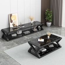 简易钢化玻璃茶几桌子电视柜组合现代简约客厅欧式家用小户型